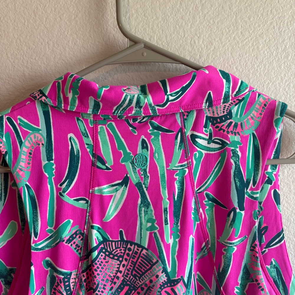 Lilly Pulitzer Luxletic Martina UPF 50+ dress in the Mandevilla Pink Extra Lucky - Picture 7 of 7